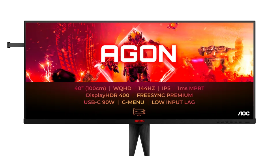 „AGON by AOC“ pristato itin platų novatorišką 40 colių 144 Hz monitorių AG405UXC