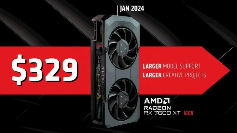 AMD sureagavo į naujų „Nvidia“ produktų pristatymą: bendrovė atskleidė „RX 7600 XT“ vaizdo plokštės savybes ir kainą