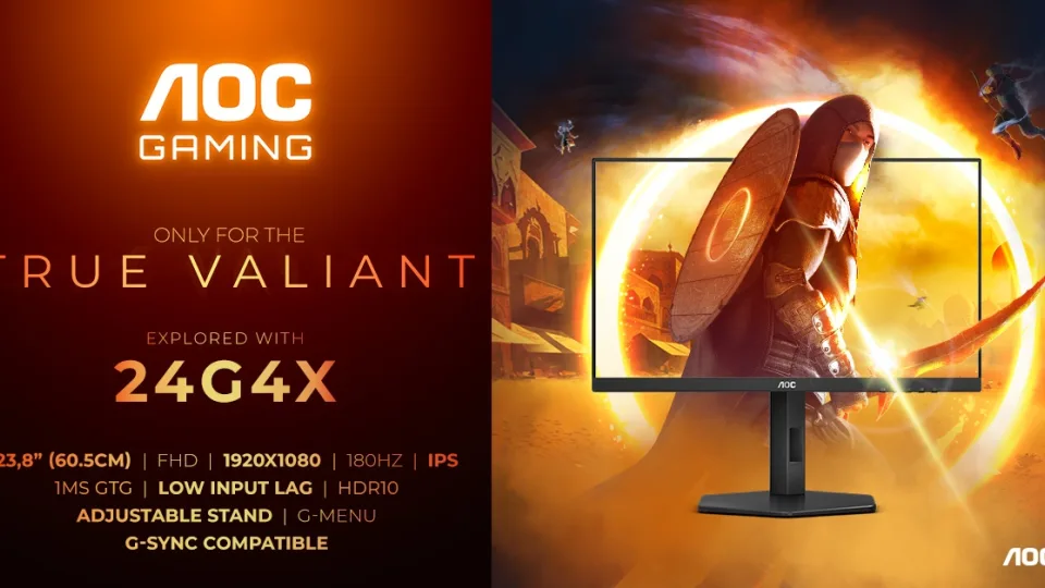 Detaliai nugludinti: „AOC GAMING 24G4X“ ir 27G4X debiutuoja su 180 Hz ir drąsiu nauju dizainu