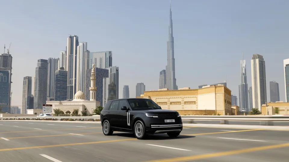 Pajėgiausio prabangaus elektrinio visureigio belaukiant: kurdami pirmąjį visiškai elektrinį „Range Rover“, gamintojai daliai varginančio vystymo etapo testų pasirinko JAE