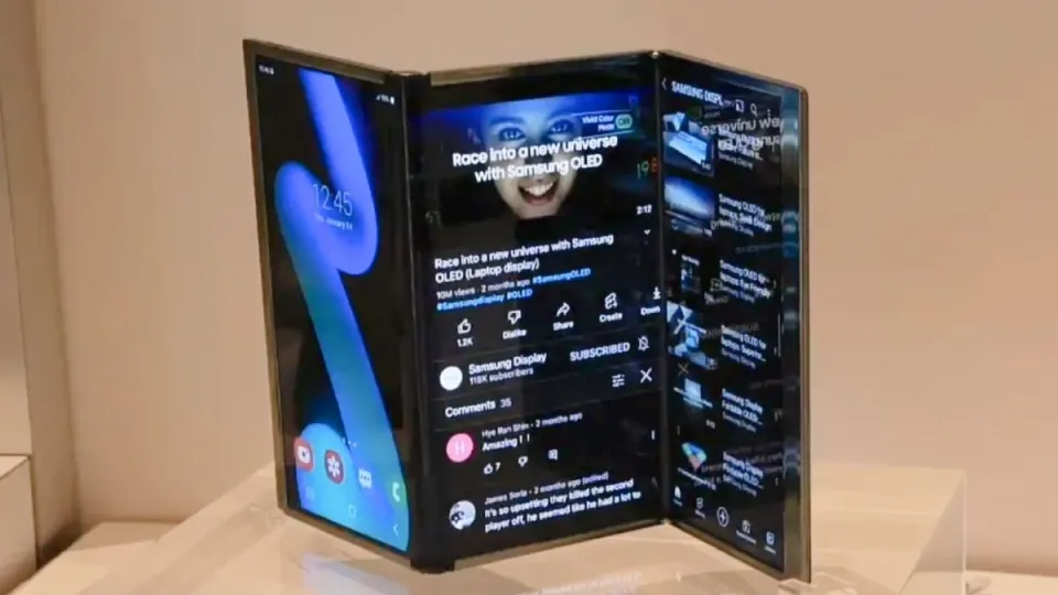 Barselonoje pademonstruotas naujasis „Samsung“ koncepcinis telefonas, sufleruoja apie artėjantį „Galaxy G Fold“ modelio pristatymą?
