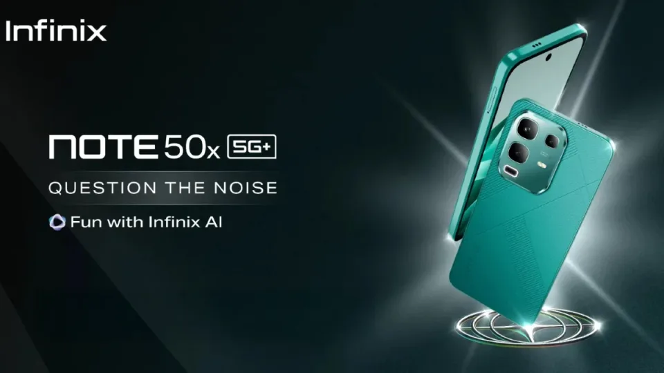 „Infinix“ pristatė naująjį „Note 50x 5G“ išmaniojo telefono modelį su „Dimensity 7300 Ultimate“ lustu, dirbtinio intelekto galimybe ir talpia baterija