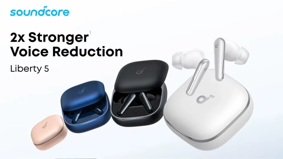 „Soundcore“ pristatė naujuosius „Liberty 5“ belaidžius ausinukus su patobulintu ANC ir puikia baterija