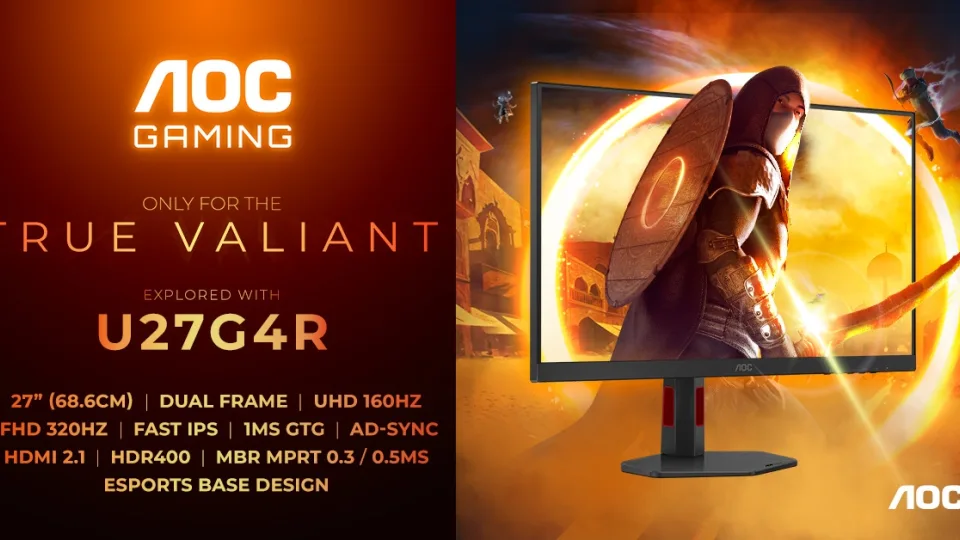 Pristatytas naujasis „AOC Gaming U27G4R“ žaidimų monitorius su puikiomis techninėmis savybėmis