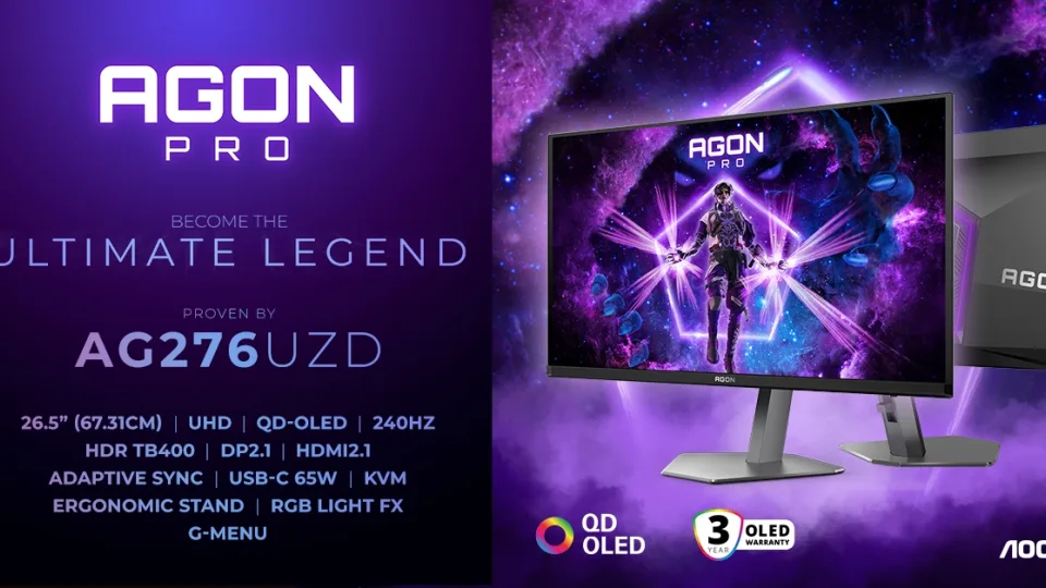 „AGON by AOC“ pristatė naująjį „AGON PROAG276UZD“ monitorių, kuris nustato naujus rinkos standartus