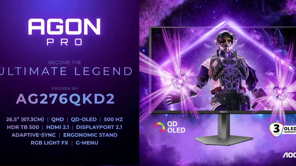 Pristatytas „Agon Pro AG276QKD2“ monitorius: pasiūlys išskirtinį greitį ir aukščiausios kokybės vaizdą