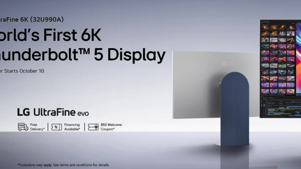 LG pristatė aukščiausios klasės „UltraFine evo 6K“ monitorių su 6K raiška ir „Thunderbolt 5“ jungtimi