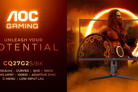 Pristatytas naujasis „AOC GAMING CQ27G2S/BK“ monitorius - kur 1500R išlinkis sutinka geriausias savybes žaidimams