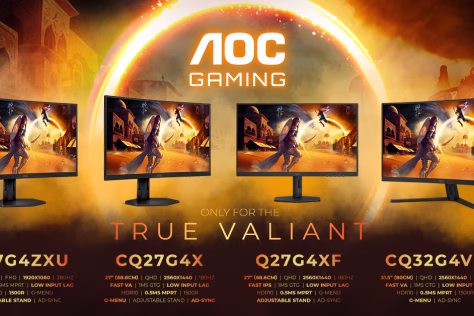 „AOC GAMING G4“ monitorių liniją papildė keturi nauji modeliai: atnaujinta monitorių serija nustebins grakščiomis linijomis ir galingomis specifikacijomis