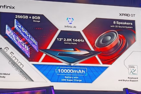 „Infinix“ pristatė „Xpad GT“ planšetinį kompiuterį su 2021 metais išleistu „Qualcomm“ mikroschemų rinkiniu
