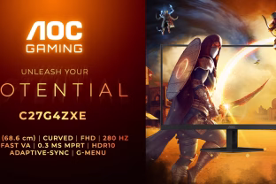 Užtikrintas pranašumas su naujuoju „AOC GAMING C27G4ZXE“ monitoriumi: lenktas 27 colių ekranas ir 280 Hz dominavimas
