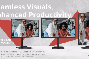 Pristatyta „AOC Essential E4“ monitorių serija: draugiška planetai ir sukurta verslo poreikiams patenkinti